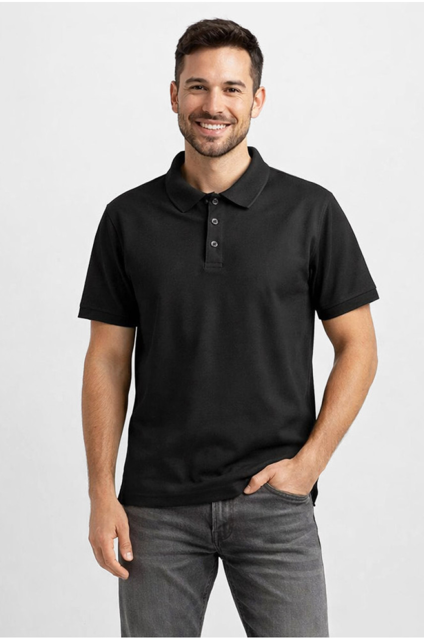 Футболка мужская однотонная черного цвета 211389