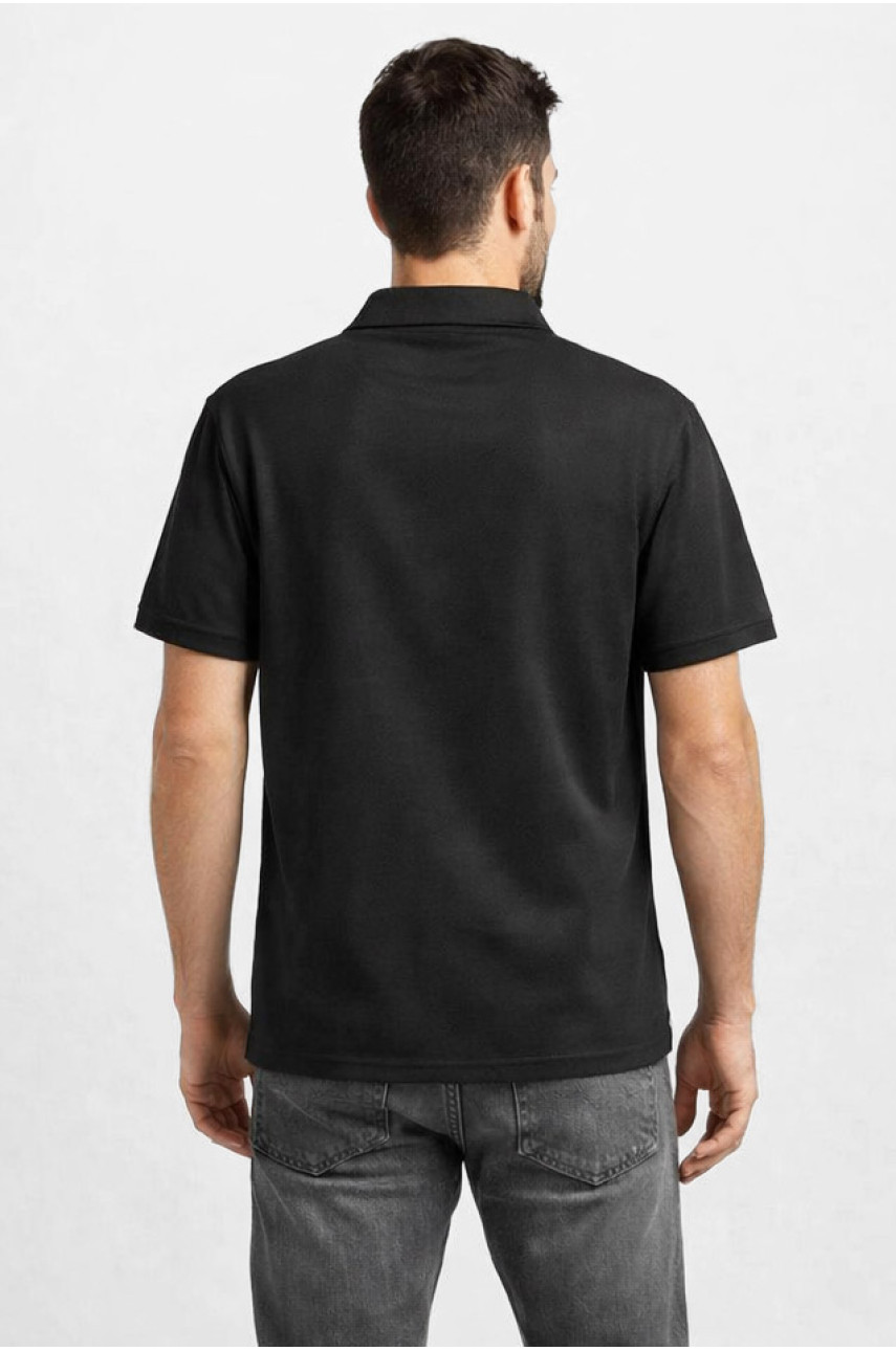Футболка мужская однотонная черного цвета 211389