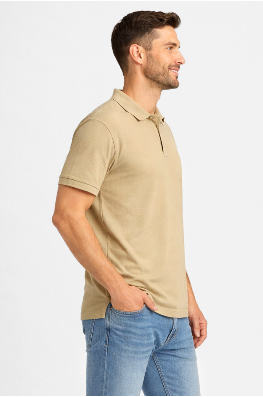 Футболка мужская однотонная бежевого цвета 211390