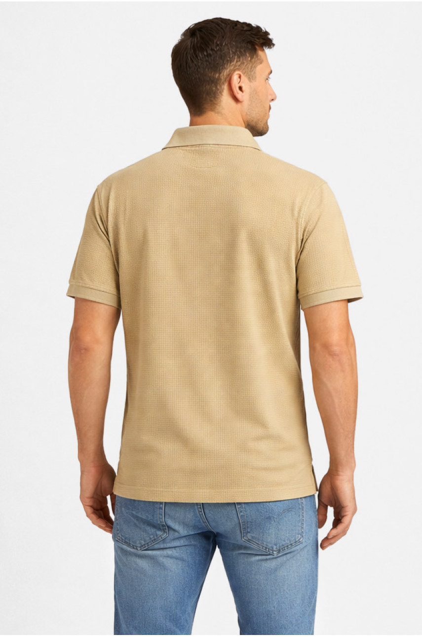 Футболка мужская однотонная бежевого цвета 211390