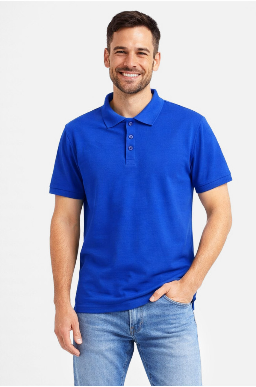 Футболка мужская однотонная синего цвета 211391