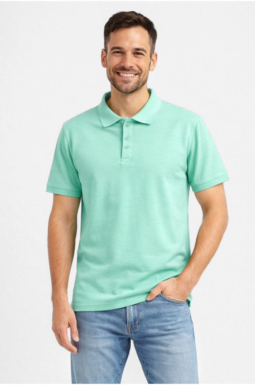 Футболка чоловіча однотонна м'ятного кольору 211392