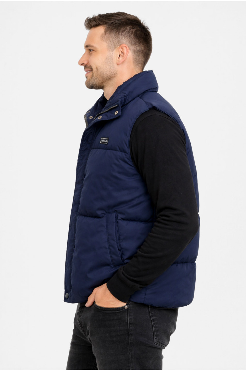 Жилетка мужская демисезонная тёмно-синего цвета b-1 211395