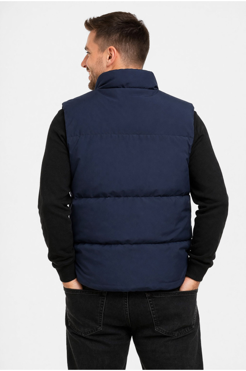 Жилетка мужская демисезонная тёмно-синего цвета b-1 211395