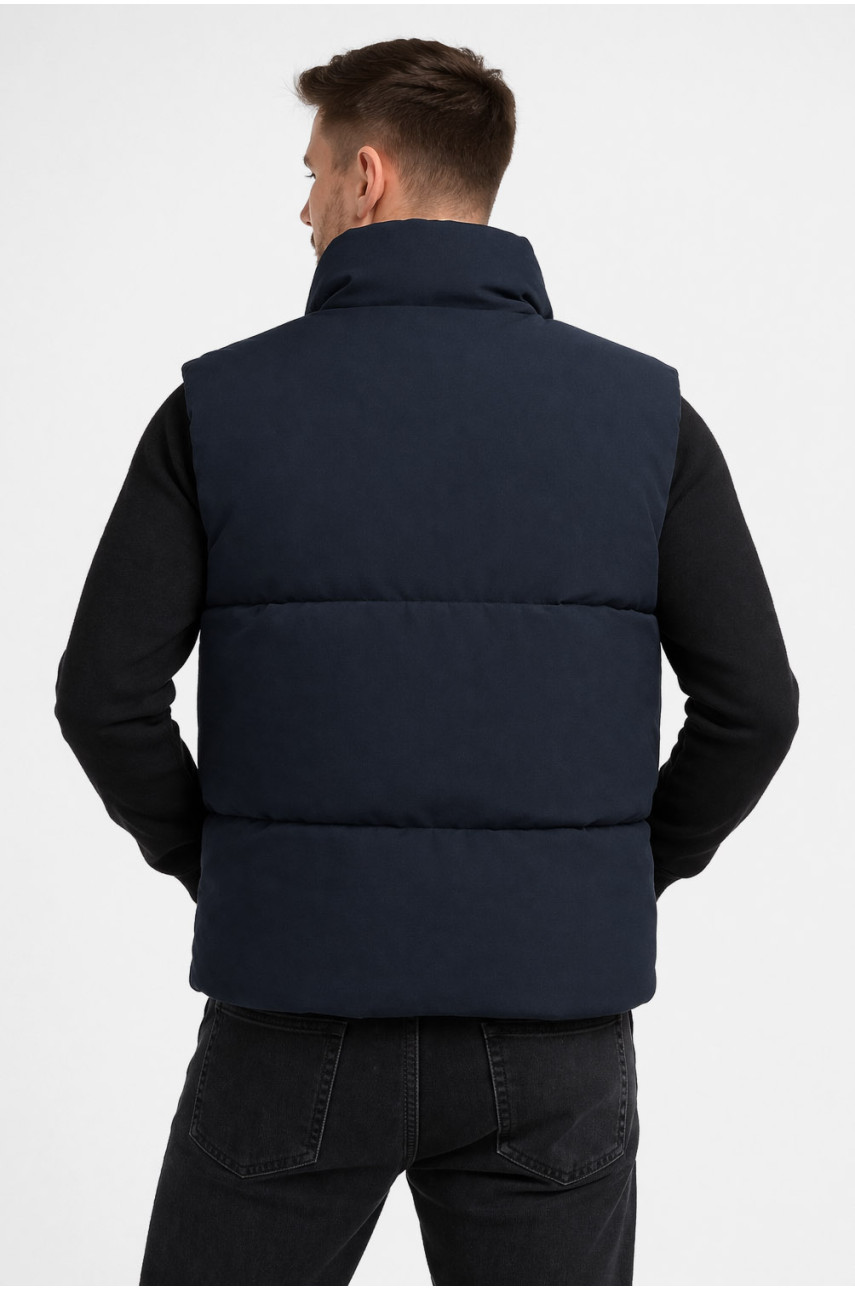 Жилетка мужская демисезонная тёмно-синего цвета b-1 211396