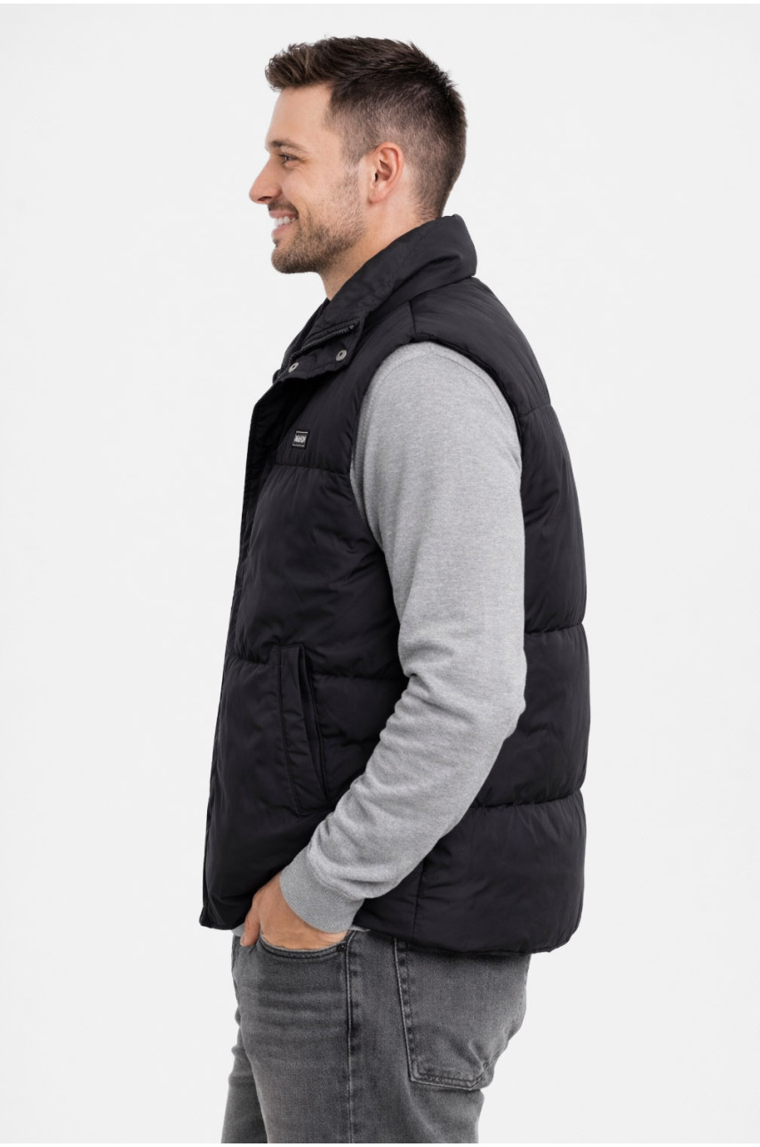 Жилетка мужская демисезонная черного цвета b-1 211399