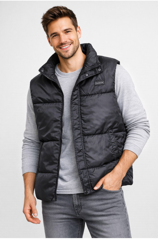 Жилетка мужская демисезонная черного цвета b-1 211400