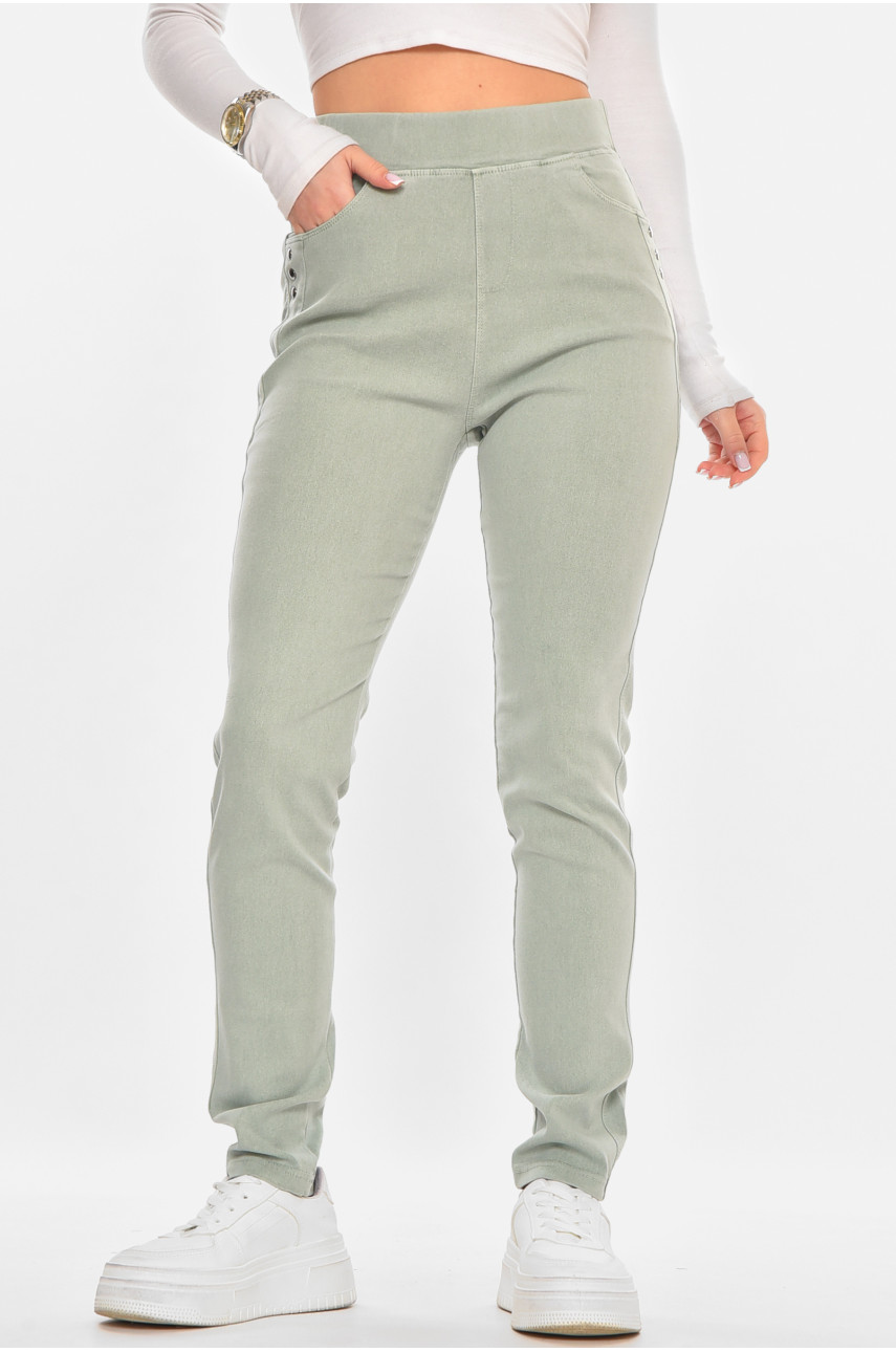 Лосини жіночі однотонні м'ятного кольору А4052-3 211404