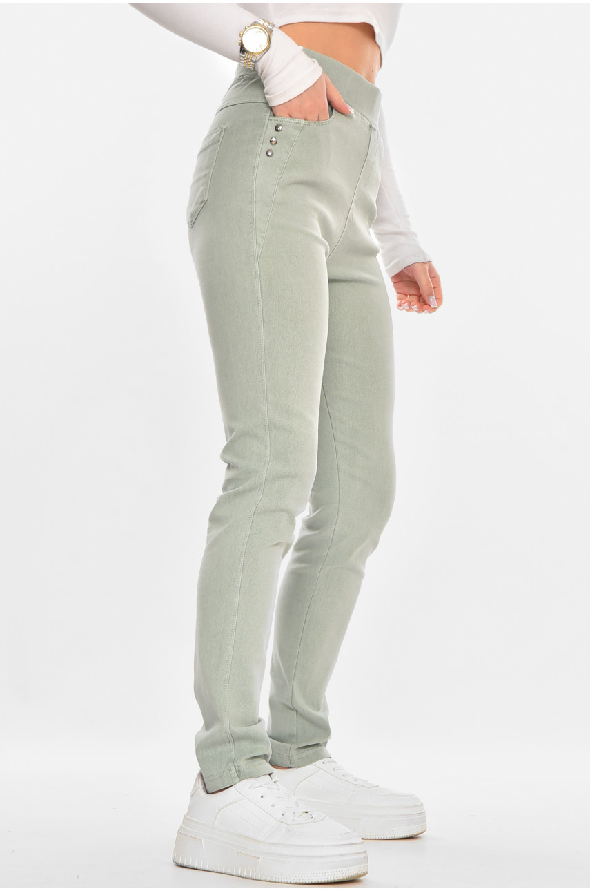 Лосини жіночі однотонні м'ятного кольору А4052-3 211404