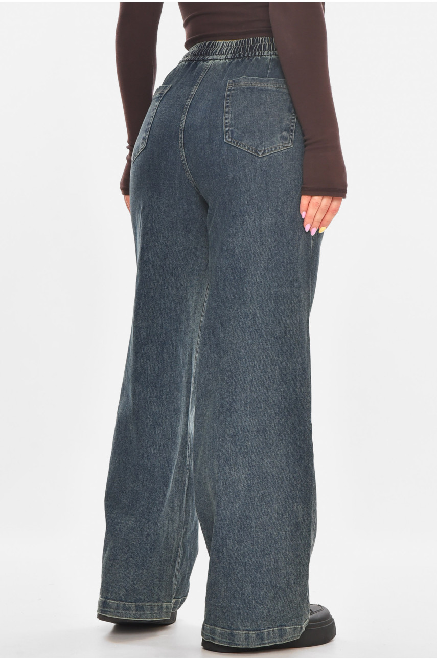 Джинси жіночі однотонні темно-синього кольору 540-2 211449 Джинси жіночі однотонні темно-синього кольору 540-2 211449