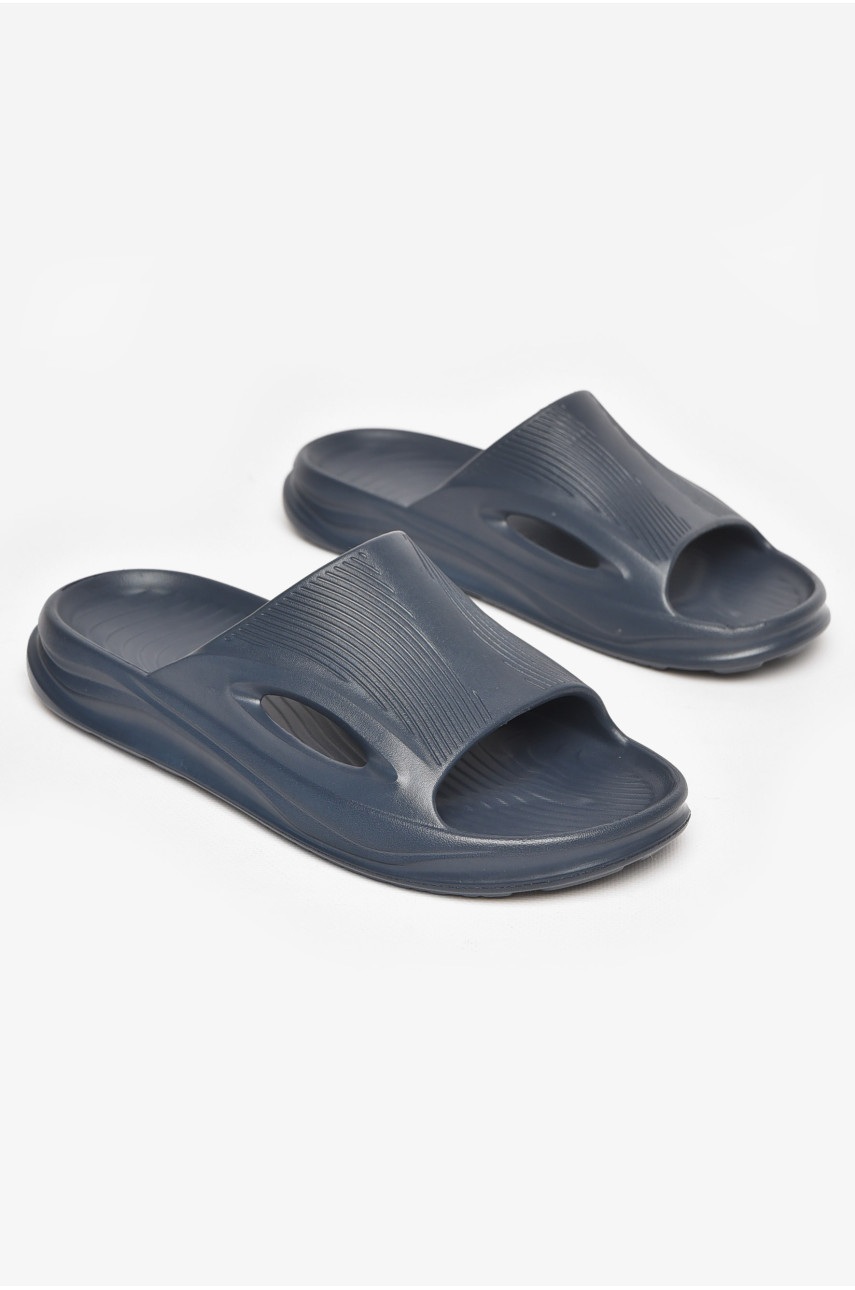 Шльопанці піна чоловічі темно-синього кольору C-118 211450