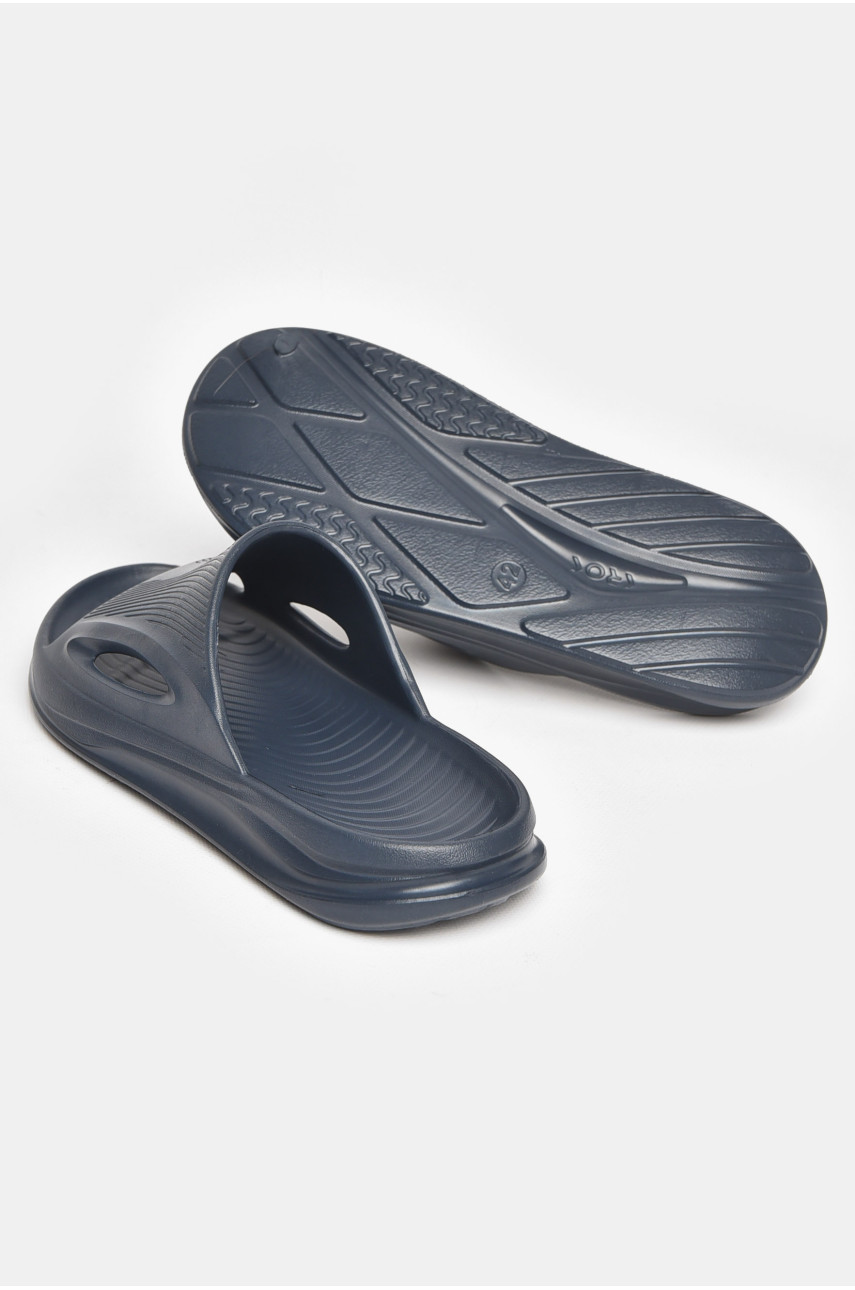 Шльопанці піна чоловічі темно-синього кольору C-118 211450