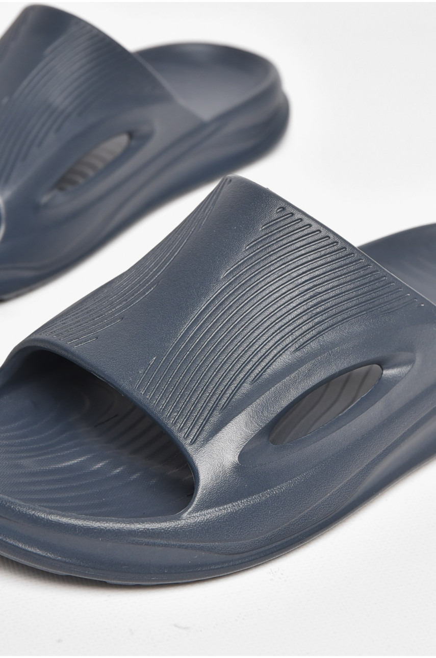 Шльопанці піна чоловічі темно-синього кольору C-118 211450