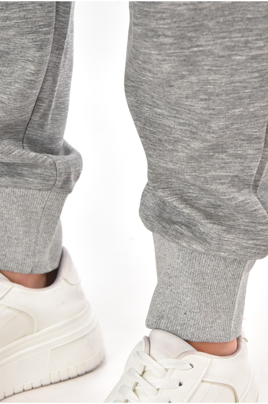 Штани жіночі однотонні сірого кольору 211454