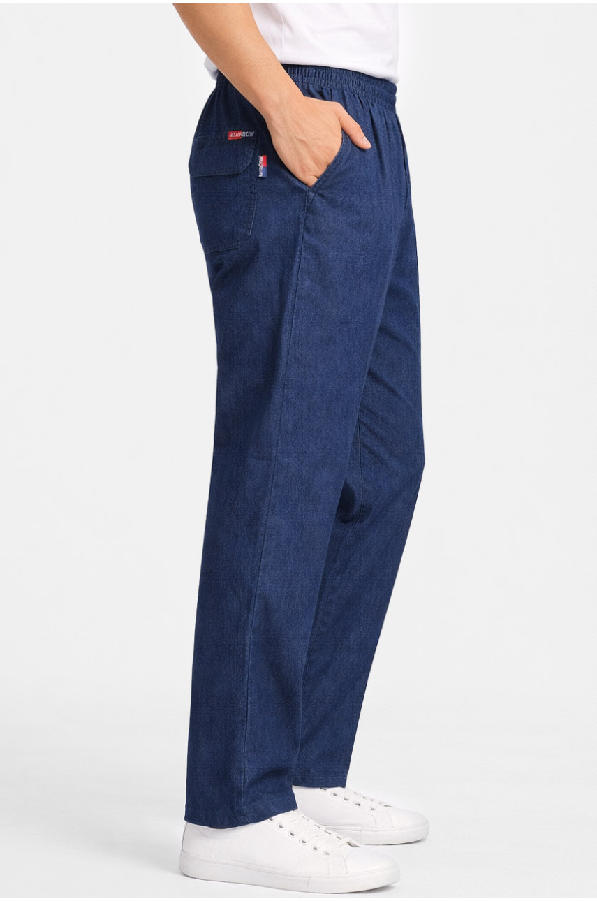 Штани чоловічі напівбатальні темно-синього кольору Т-19 211470