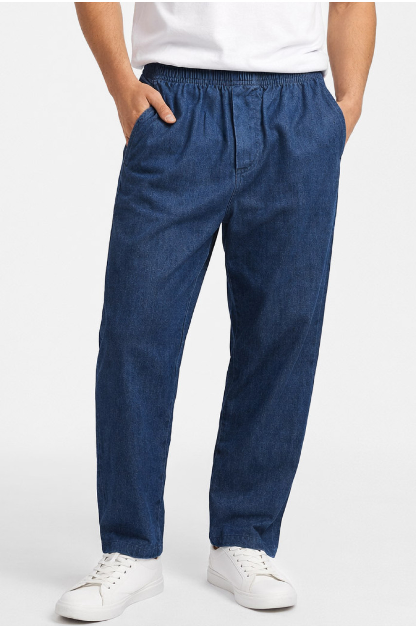 Штани чоловічі напівбатальні синього кольору Т-19 211479