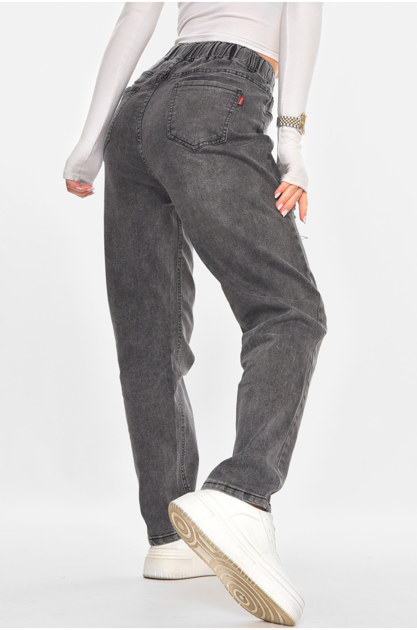 Джинси жіночі однотонні сірого кольору 510-18 211480