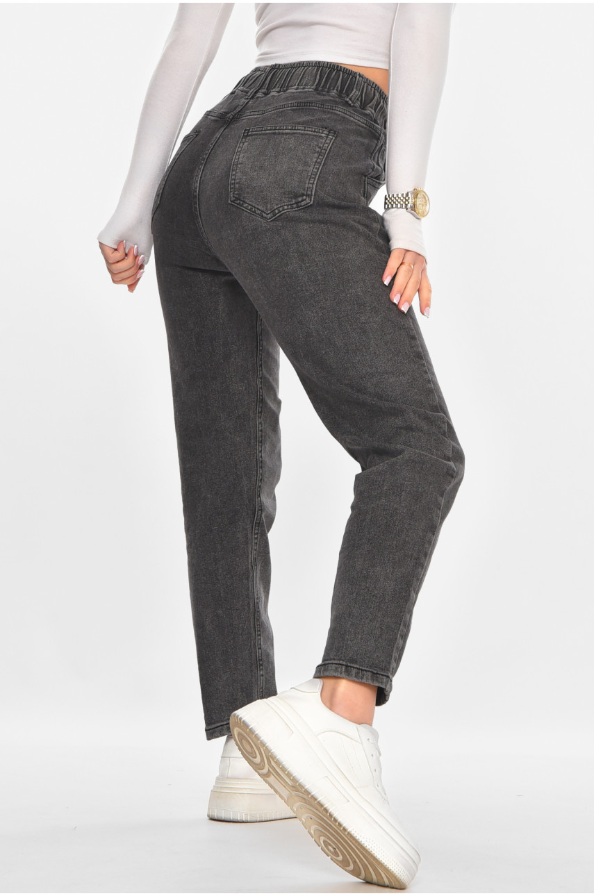 Джинси жіночі однотонні темно-сірого кольору 510-18 211482 Джинси жіночі однотонні темно-сірого кольору 510-18 211482