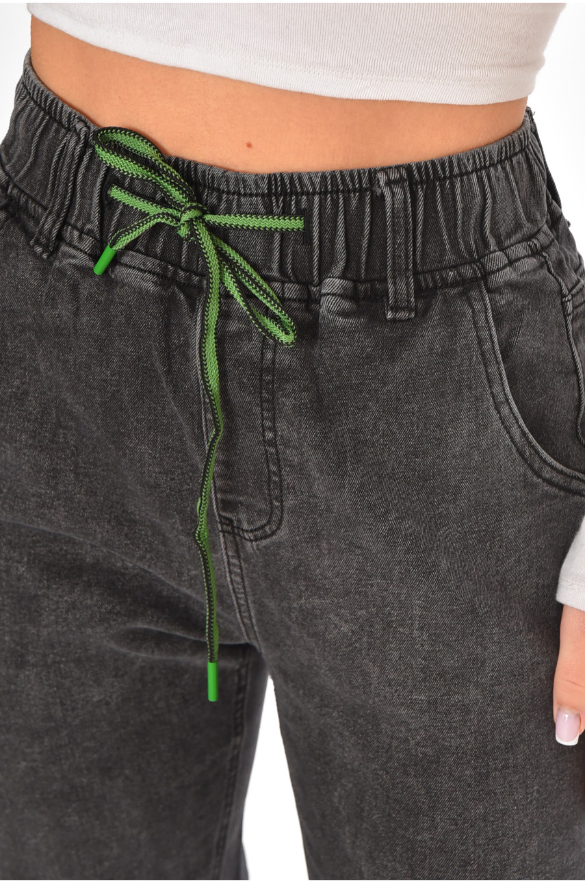 Джинси жіночі однотонні темно-сірого кольору 510-18 211482 Джинси жіночі однотонні темно-сірого кольору 510-18 211482