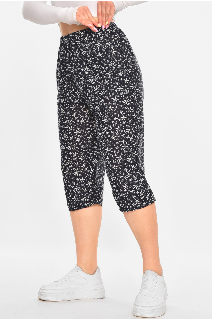 Бриджі темно-синього кольору з принтом А705-1 211483