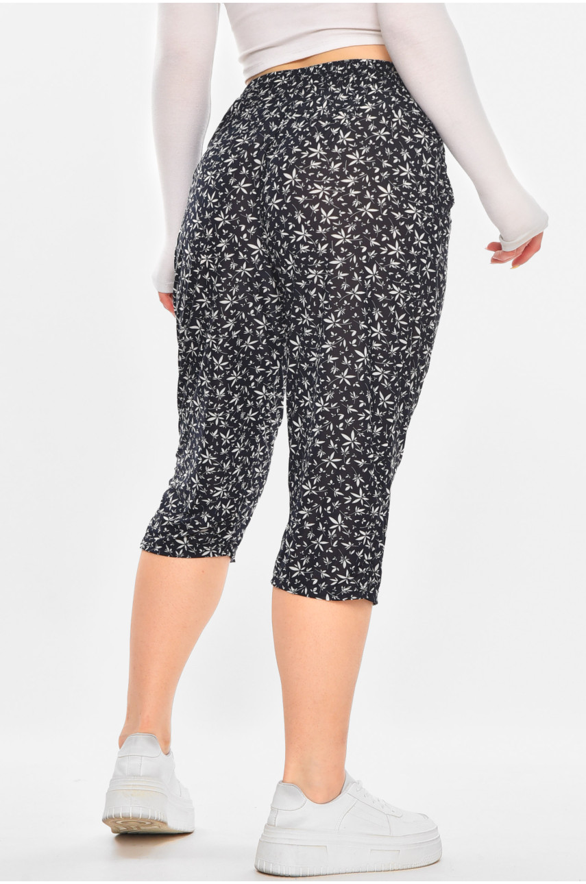 Бриджі темно-синього кольору з принтом А705-1 211483