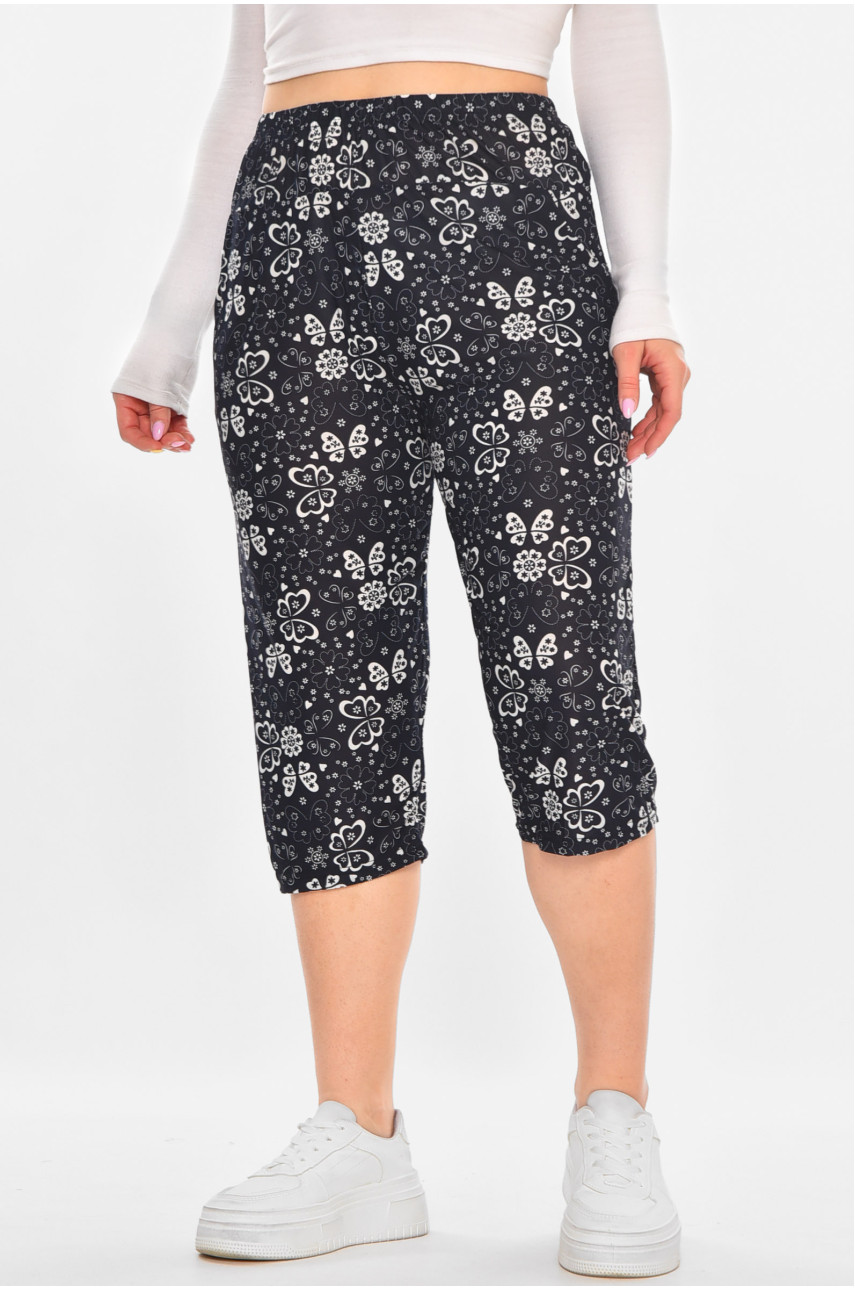 Бриджі темно-синього кольору з принтом А705-1 211484