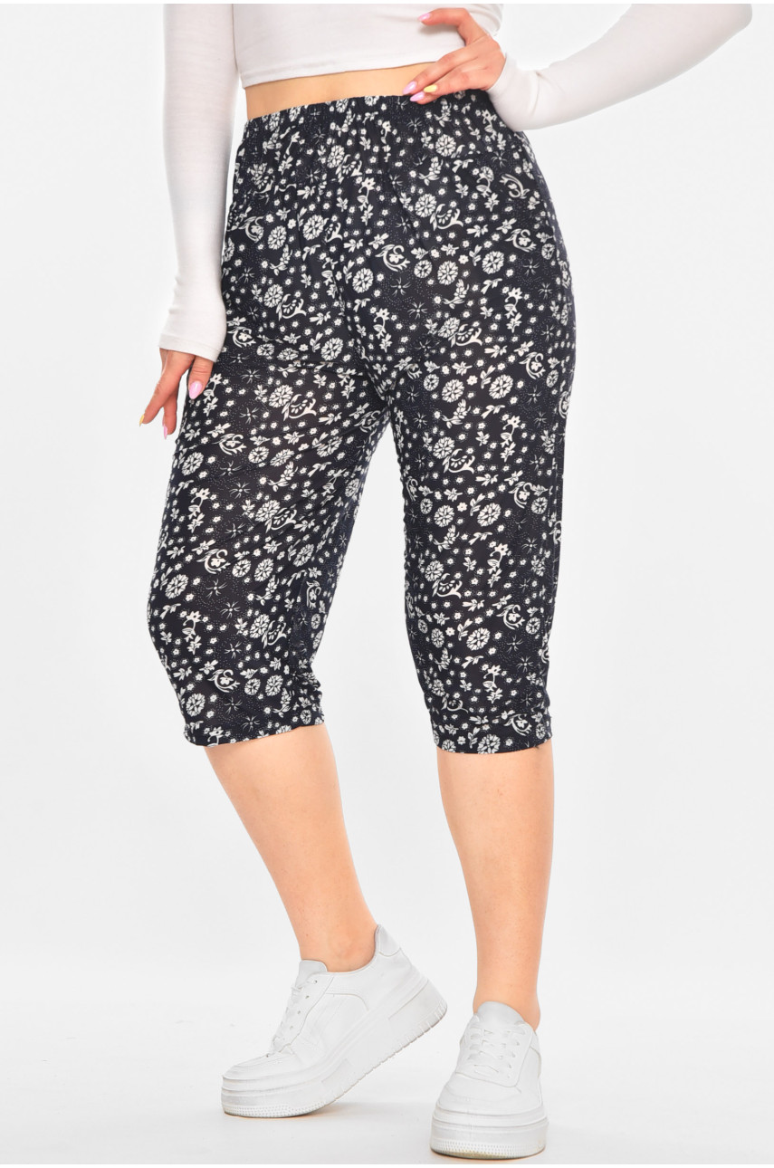 Бриджі темно-синього кольору з принтом А705-1 211485