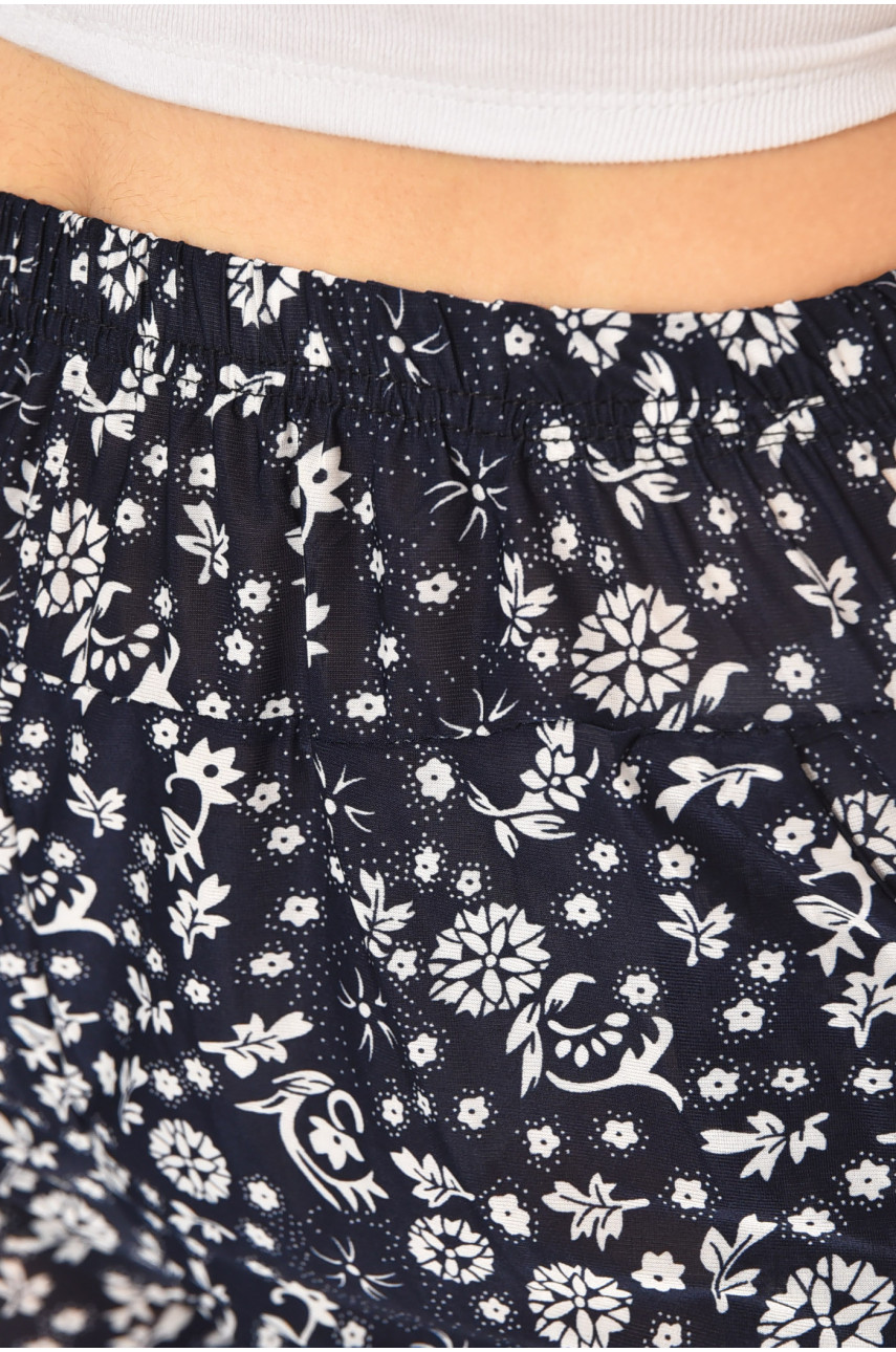 Бриджі темно-синього кольору з принтом А705-1 211485