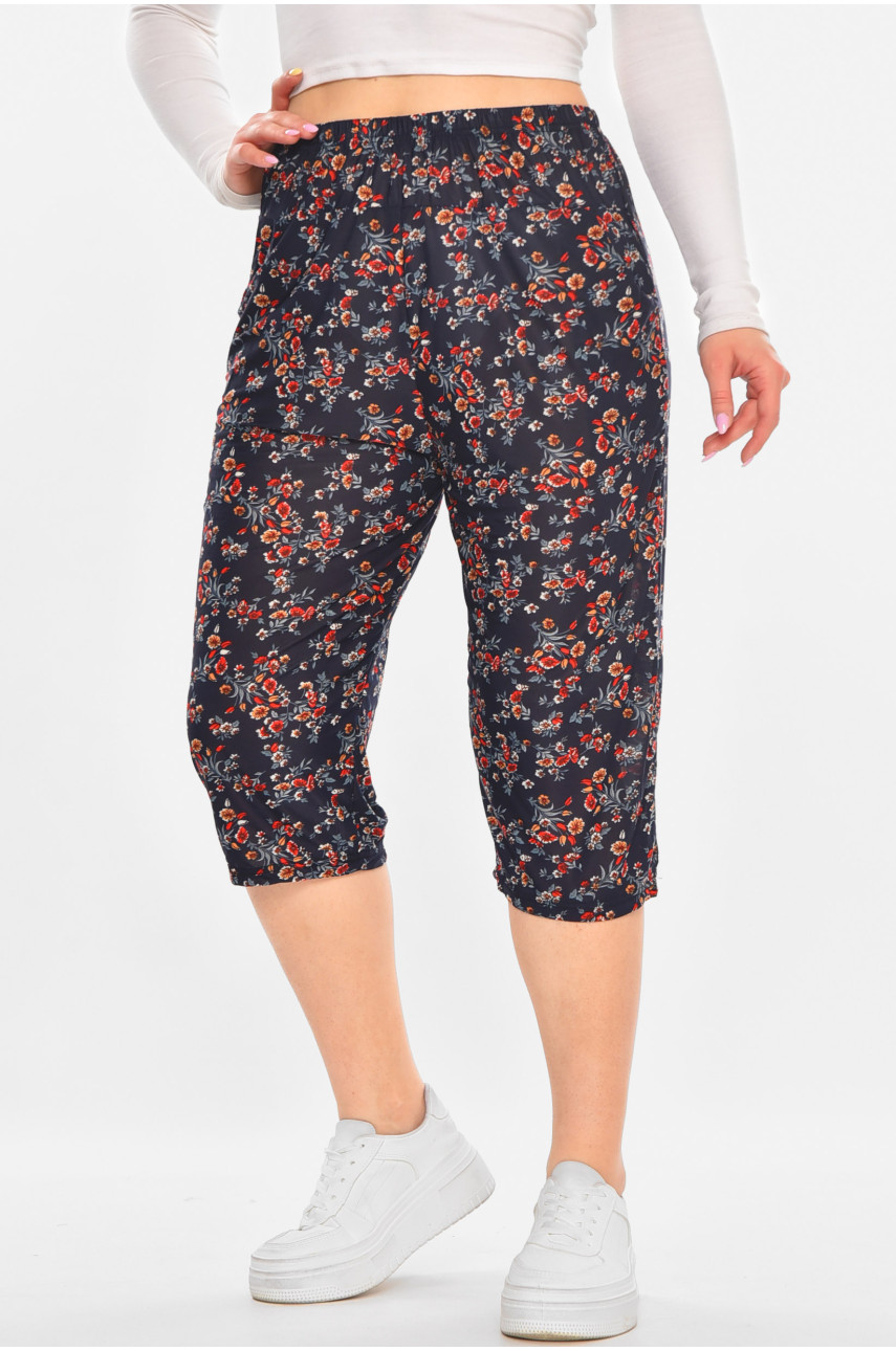 Бриджі темно-синього кольору з принтом А705-1 211486