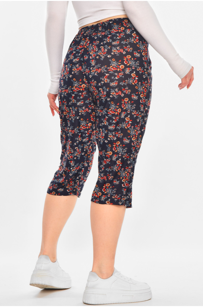 Бриджі темно-синього кольору з принтом А705-1 211486