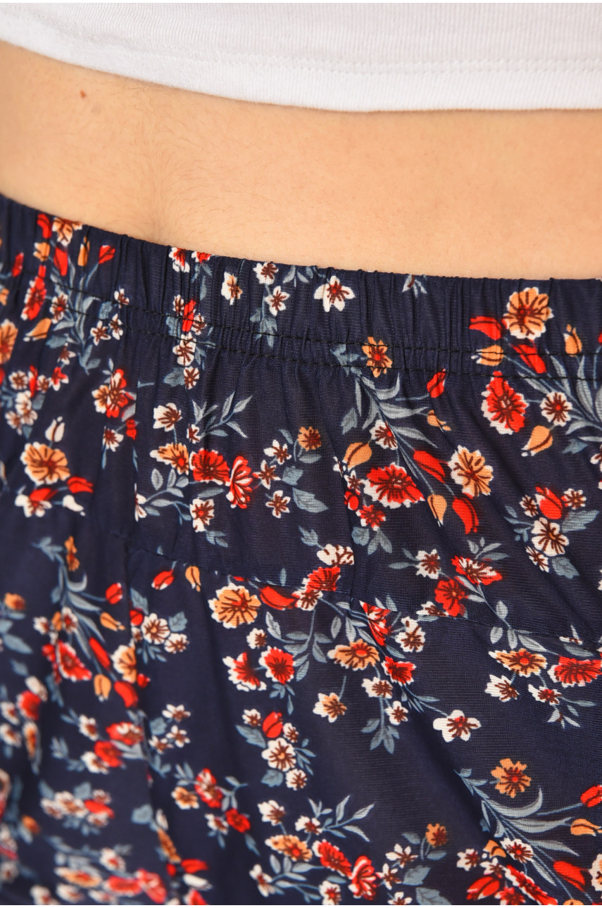 Бриджі темно-синього кольору з принтом А705-1 211486