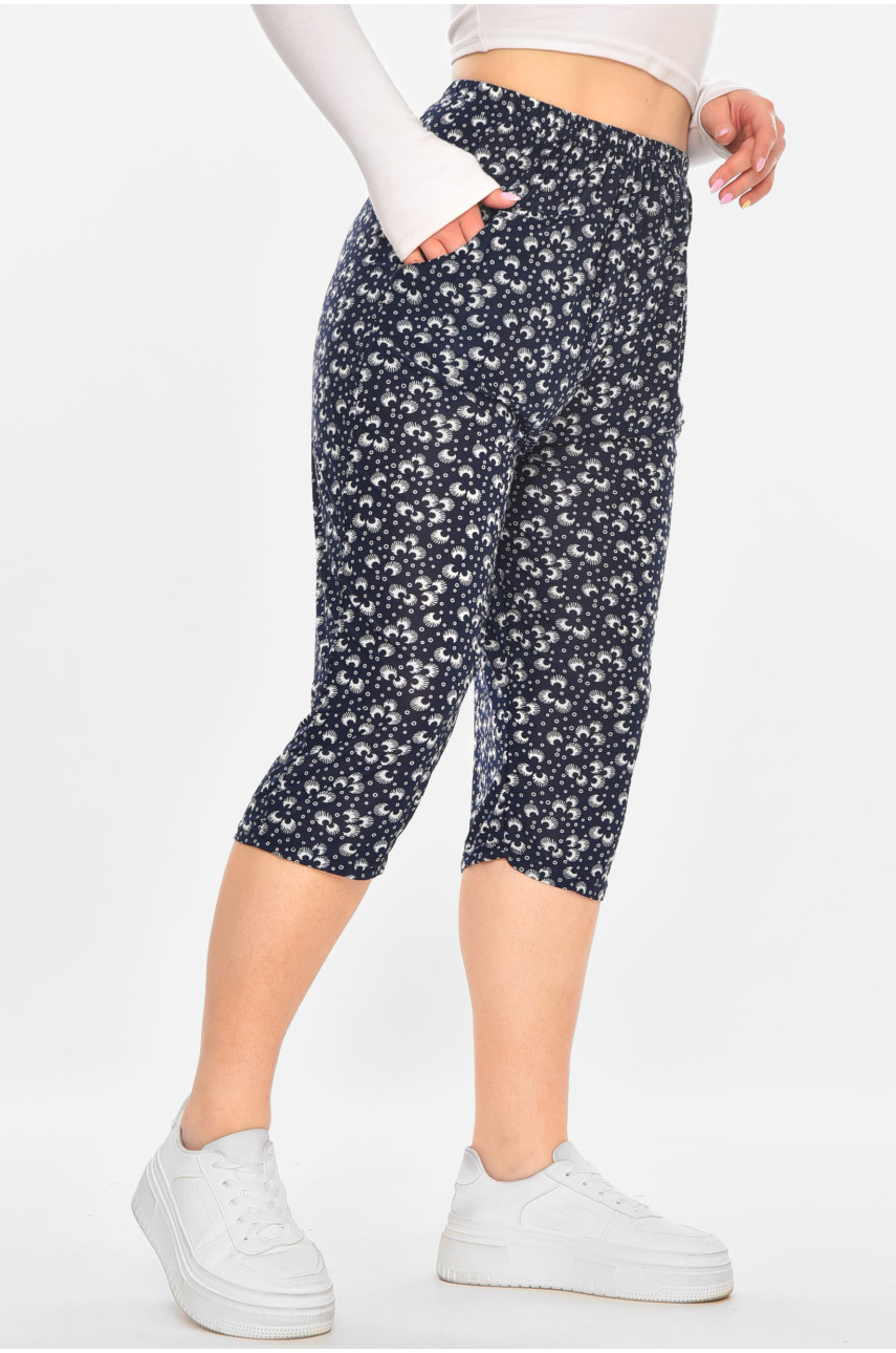 Бриджі темно-синього кольору з принтом А705-1 211487