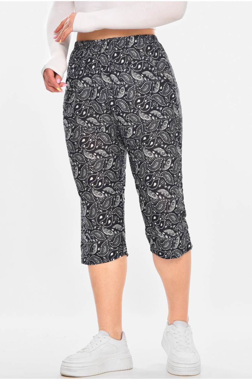 Бриджі темно-синього кольору з принтом А705-1 211489