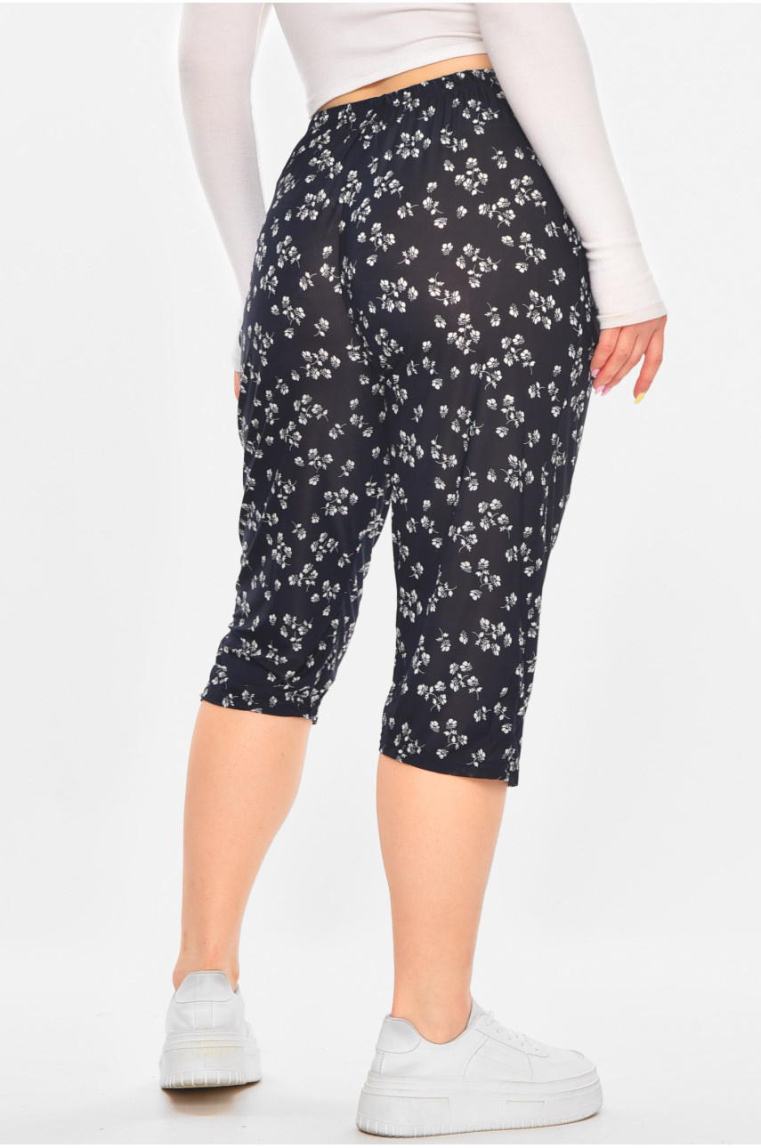 Бриджі темно-синього кольору з принтом А705-1 211490