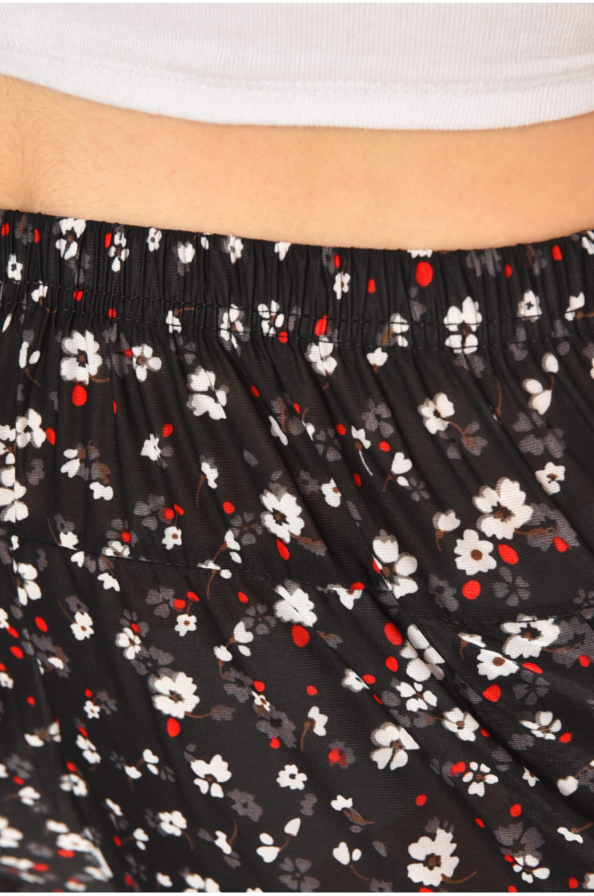 Бриджі жіночі чорного кольору із принтом А705-1 211493