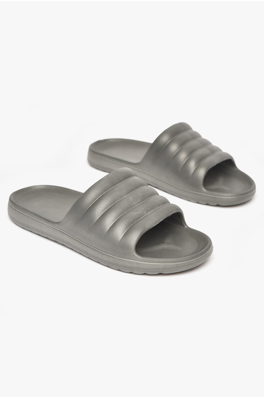 Шльопанці піна чоловічі сірого кольору 408 211495