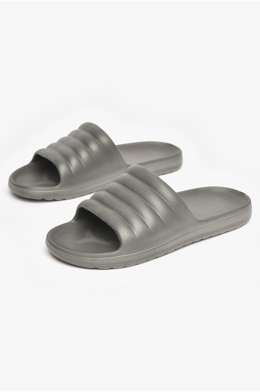 Шльопанці піна чоловічі сірого кольору 408 211495