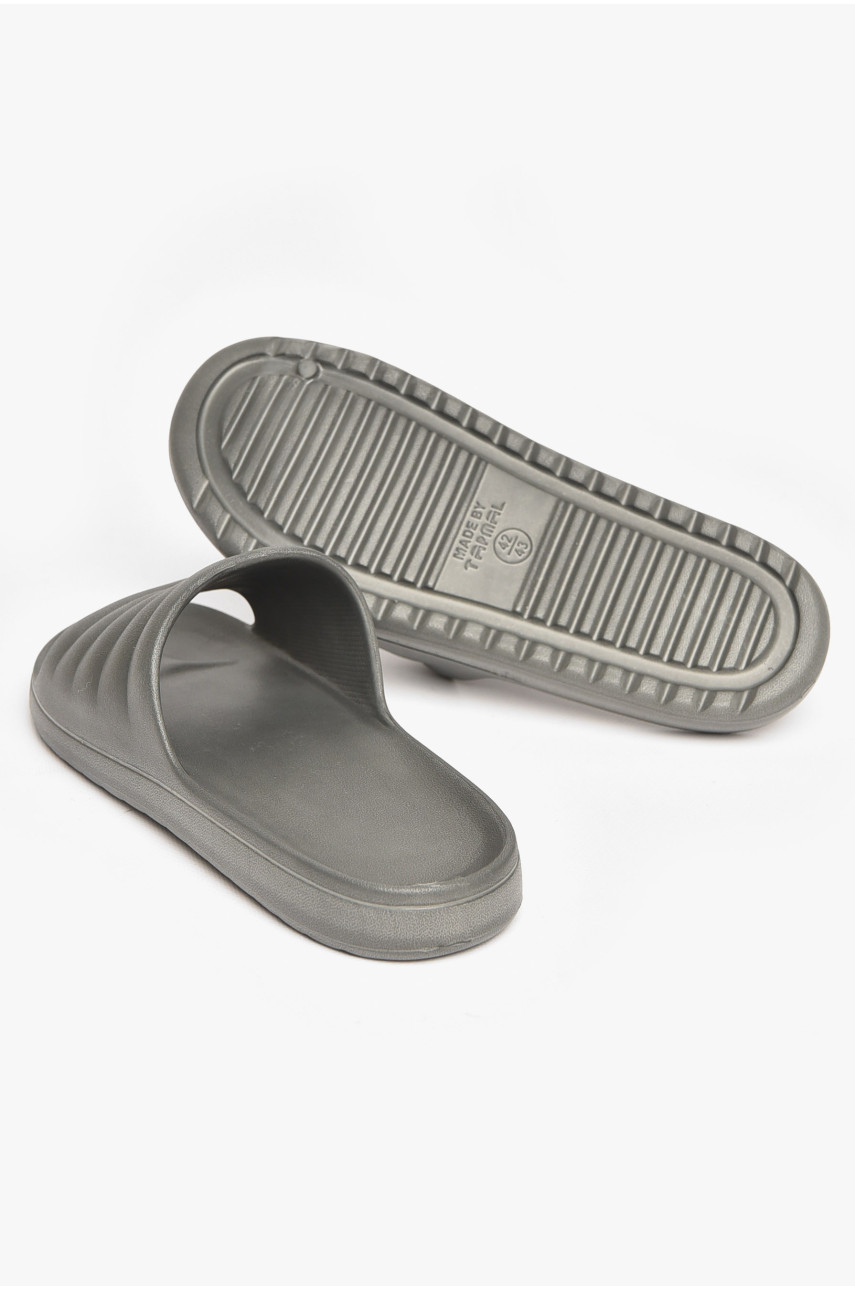 Шлепки пена мужские серого цвета 408 211495