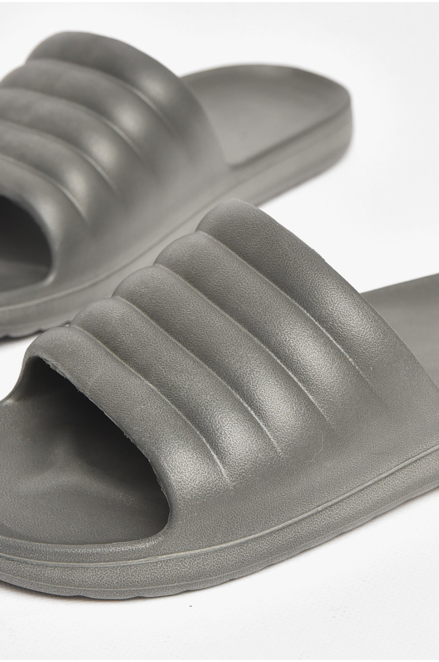 Шлепки пена мужские серого цвета 408 211495