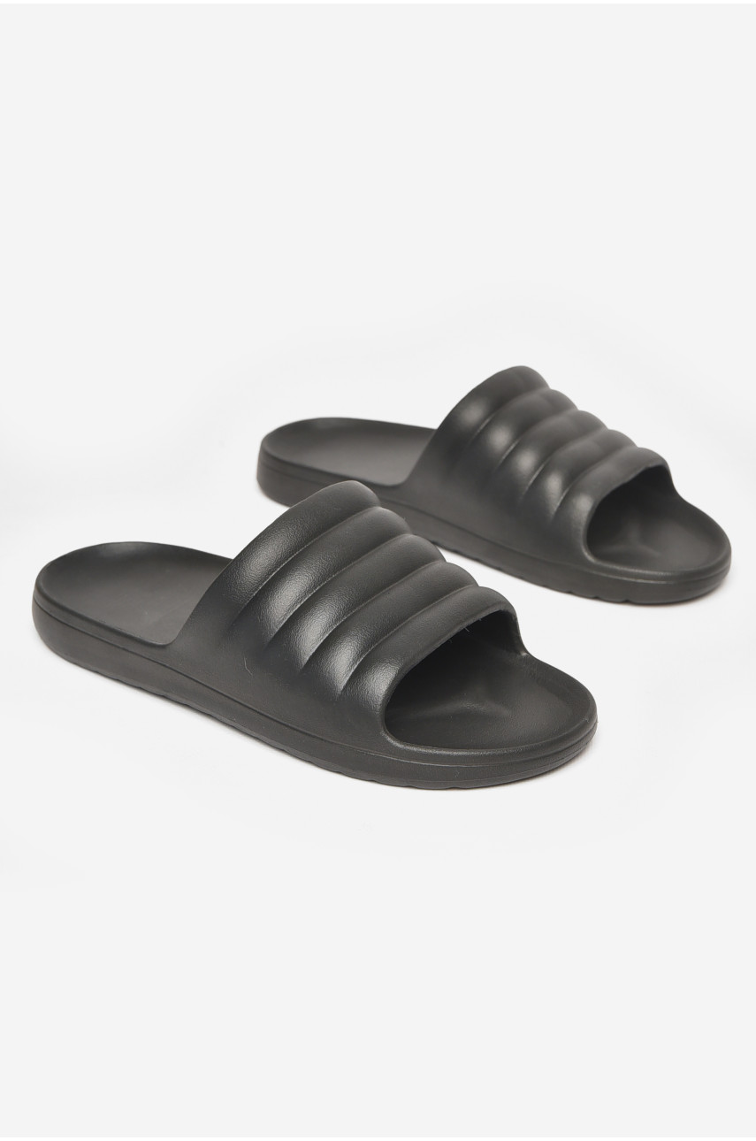 Шльопанці піна чоловічі чорного кольору 408 211496