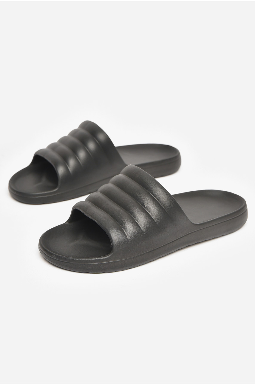 Шльопанці піна чоловічі чорного кольору 408 211496