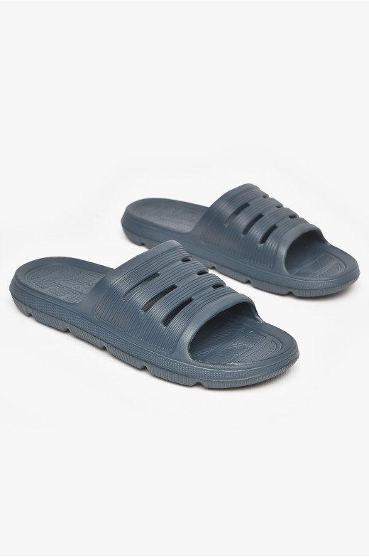 Шлепки пена мужские темно-синего цвета C-72 211529