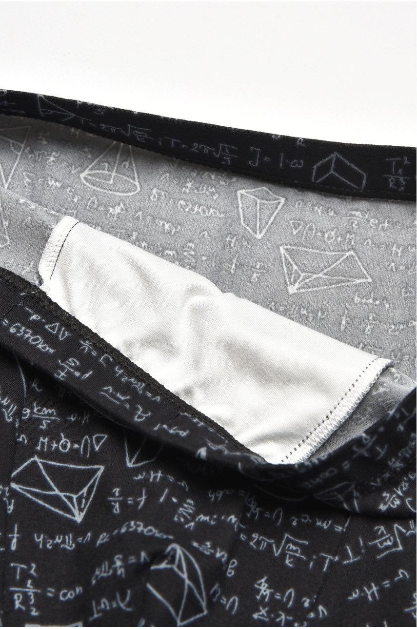 Боксеры мужские черного цвета с принтом W3883 211610