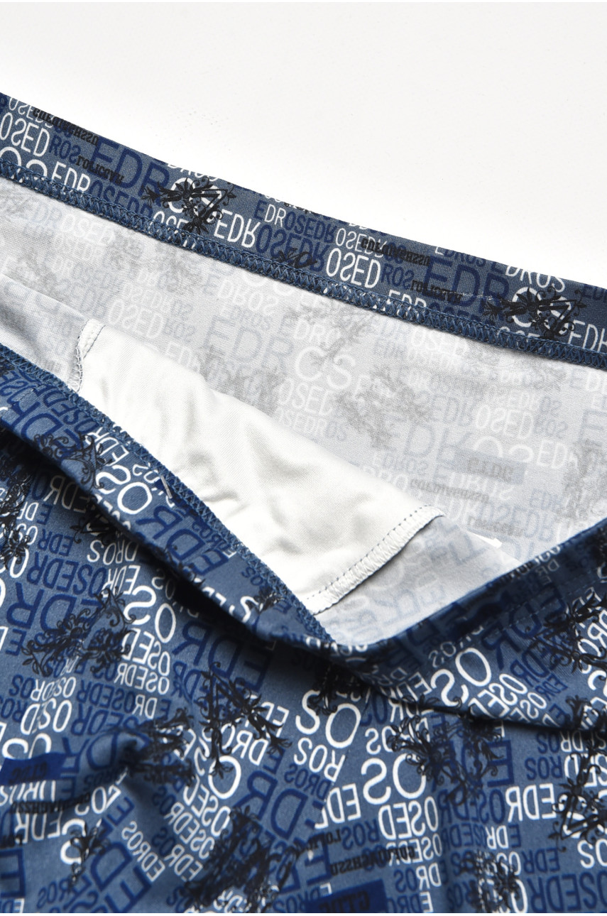 Боксеры мужские тёмно-синего цвета с принтом W3784 211623