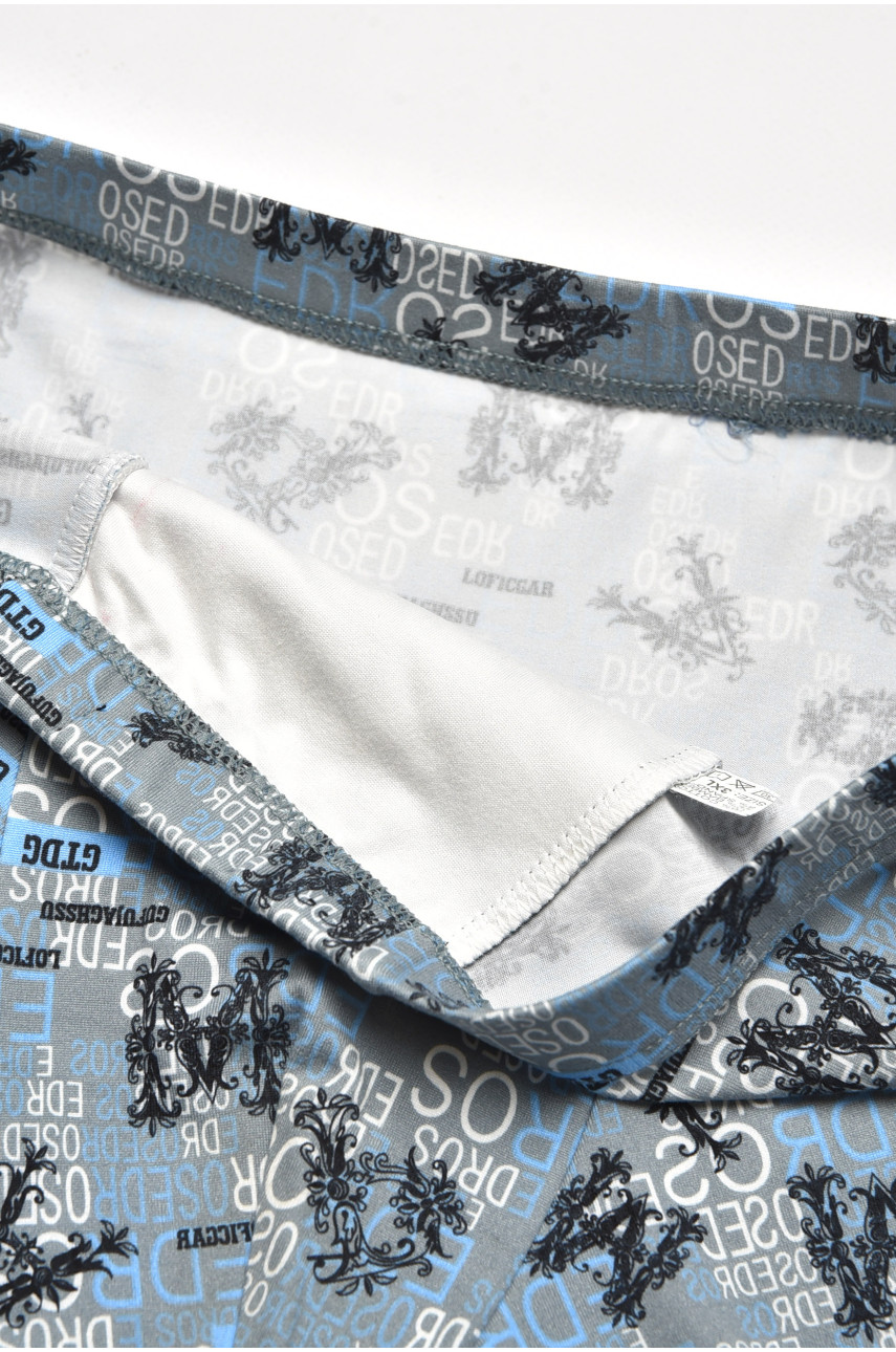 Боксеры мужские серого цвета с принтом W3784 211624 Боксеры мужские серого цвета с принтом W3784 211624