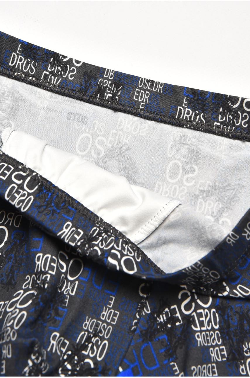 Боксеры мужские тёмно-синего цвета с принтом W3784 211625