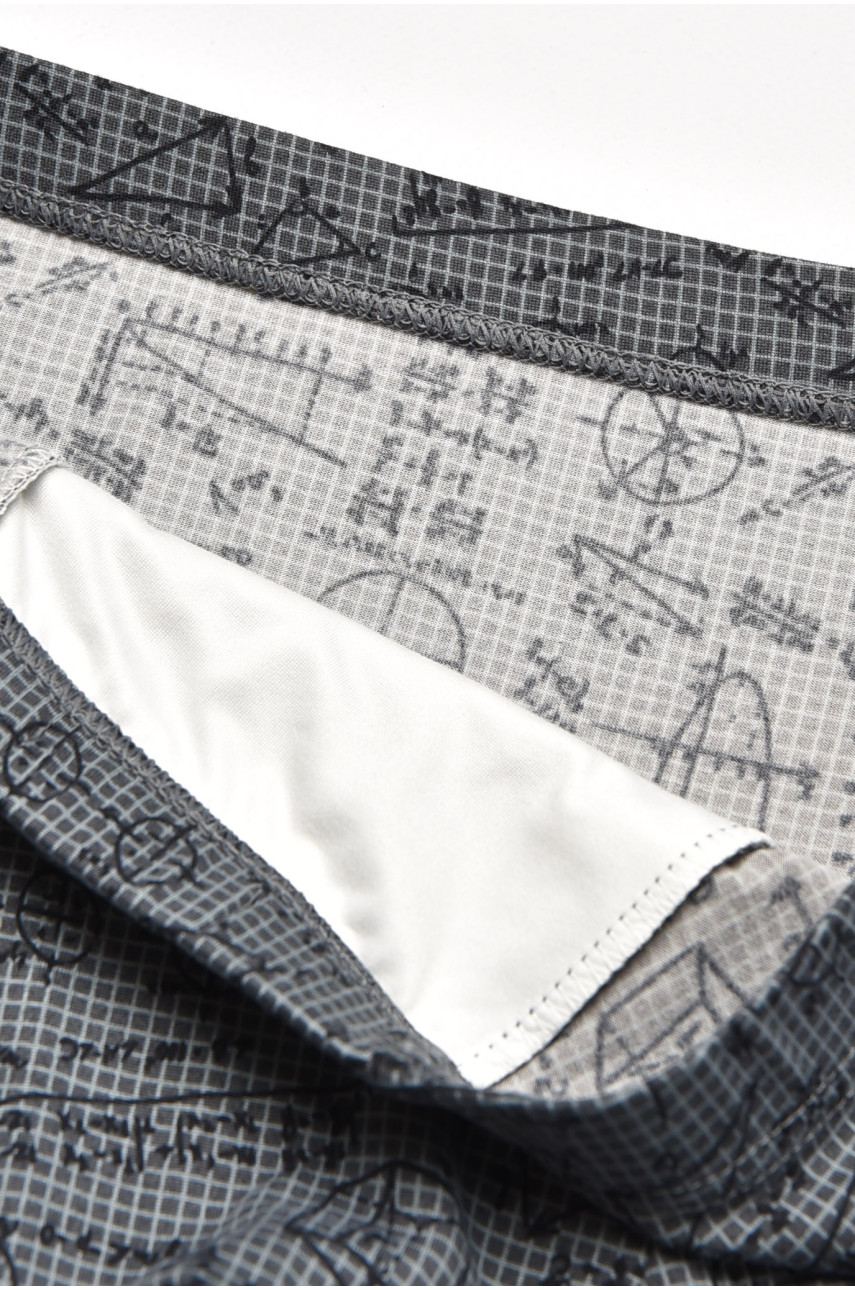 Боксеры мужские серого цвета с принтом W3778 211627