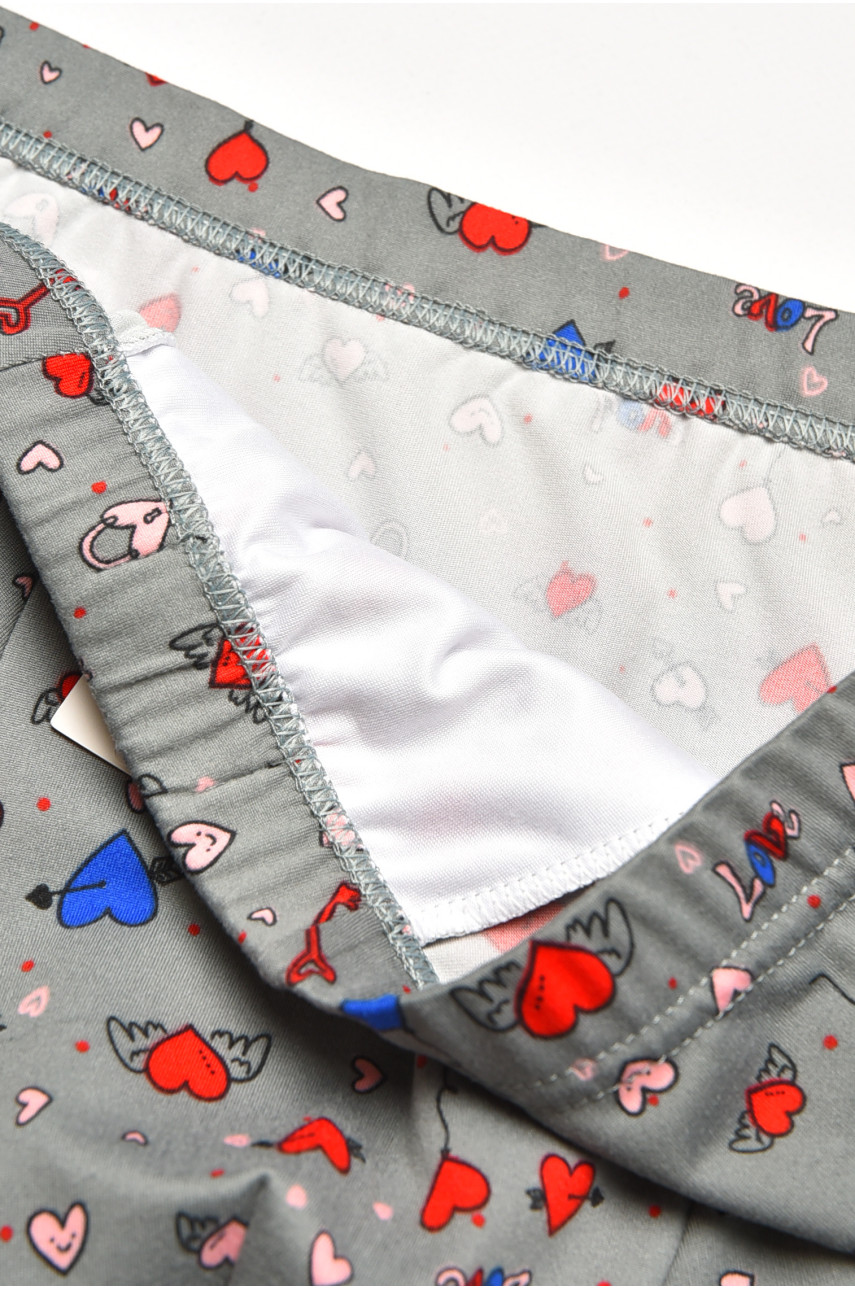 Боксеры мужские серого цвета с принтом W3912 211630