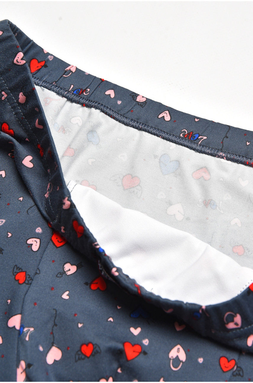 Боксеры мужские тёмно-серого цвета с принтом W3912 211631