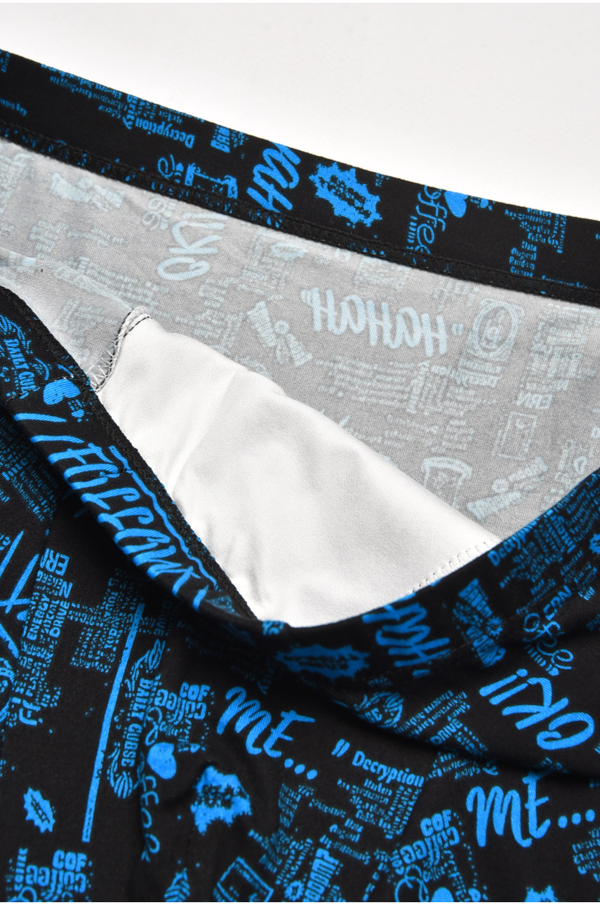 Боксеры мужские черного цвета с принтом W3781 211636